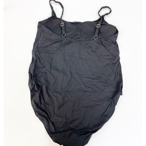 NEW Andie Womens 3XL The Amalfi One-Piece Swimsuit Black Scoop Neck - Picture 4 of 10